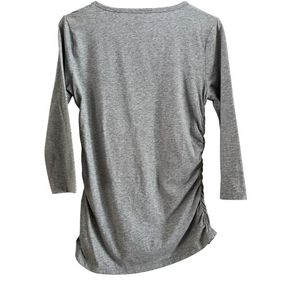 Michael Kors Gray Ruched Top Size Large EUC - Picture 4 of 7